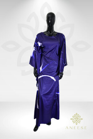 Farida Purple Butterfly Kaftan – Graceful, Bold & Flattering