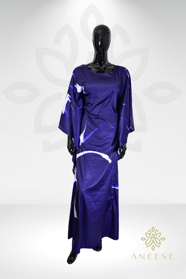 Farida Purple Butterfly Kaftan – Graceful, Bold & Flattering