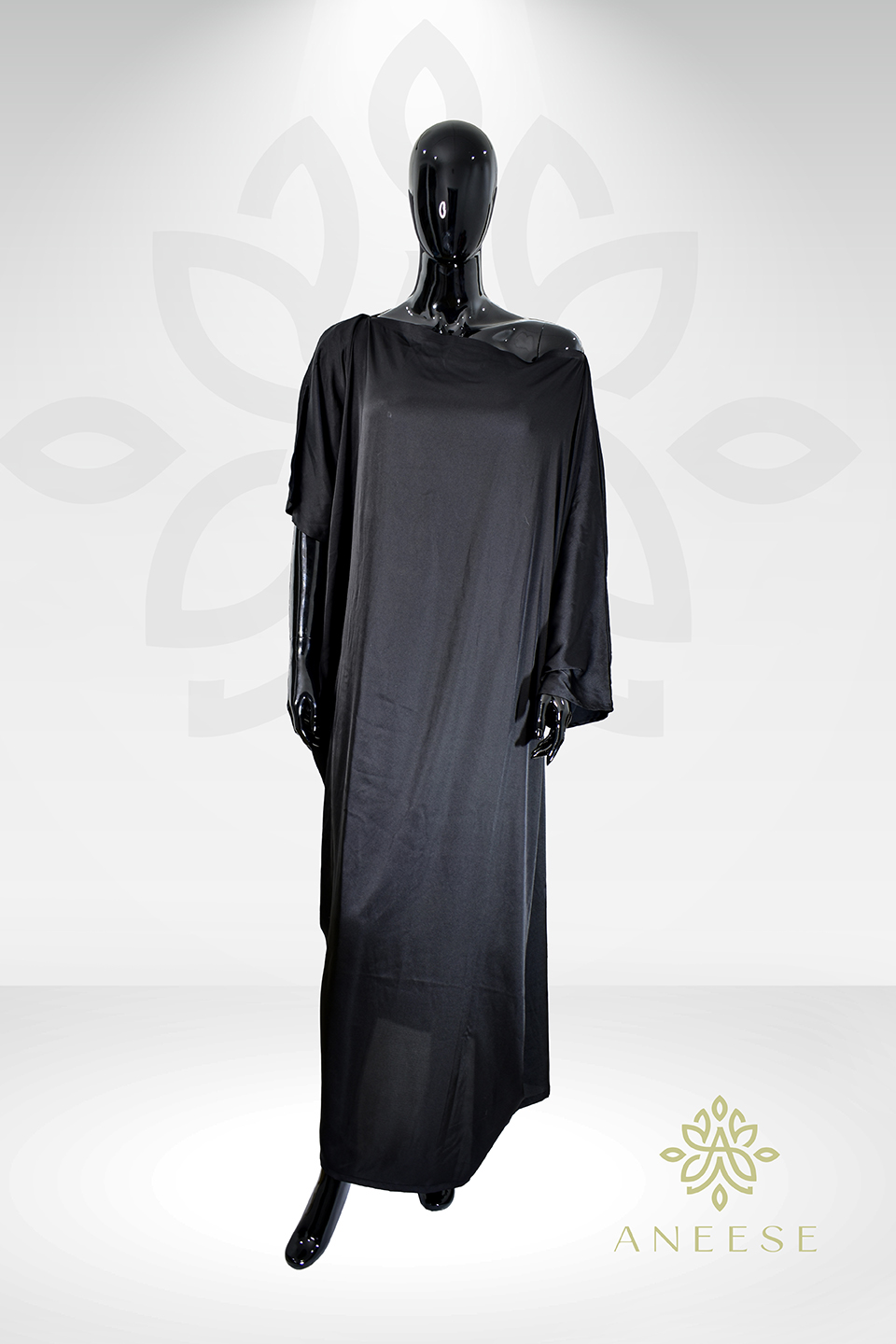 Black Satin Kaftan