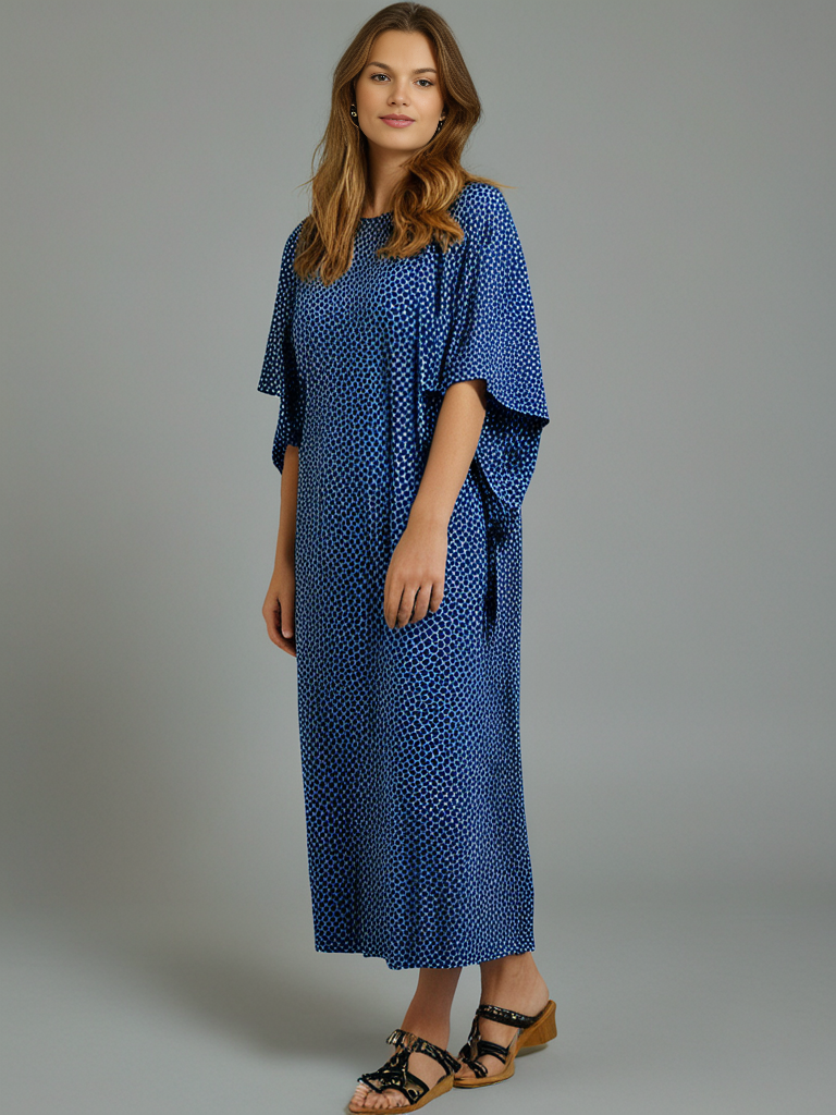 Zenia Kaftan – Blue Geometric Elegance - Image 2