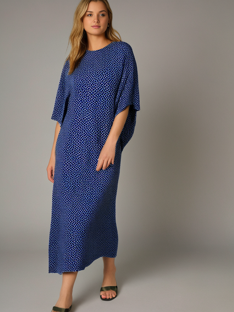 Zenia Kaftan – Blue Geometric Elegance - Image 3
