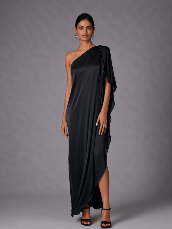 Celine One-Shoulder Kaftan - Image 4