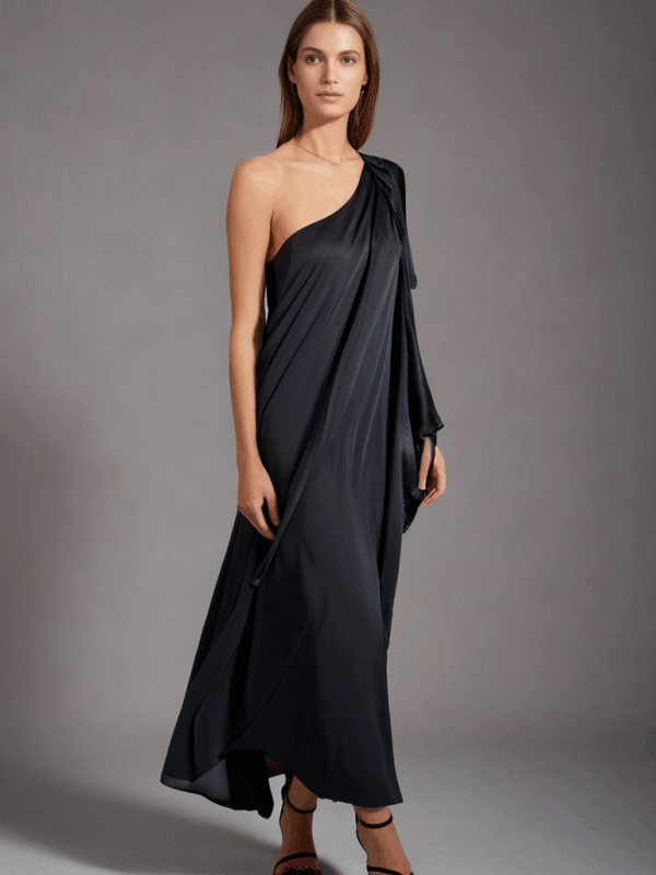 Celine One-Shoulder Kaftan - Image 5