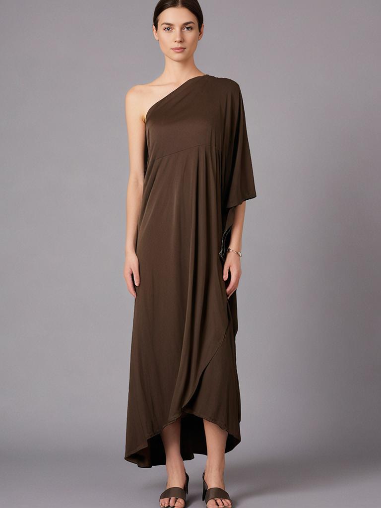 Celine One-Shoulder Kaftan - Image 2