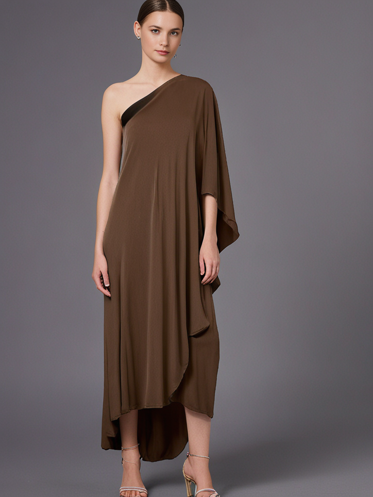 Celine One-Shoulder Kaftan - Image 3