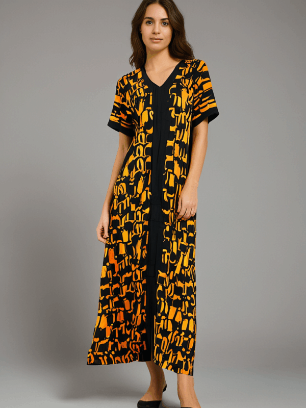 Ava Kaftan – Orange & Black Abstract - Image 3