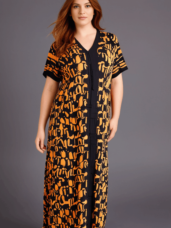 Ava Kaftan – Orange & Black Abstract - Image 4