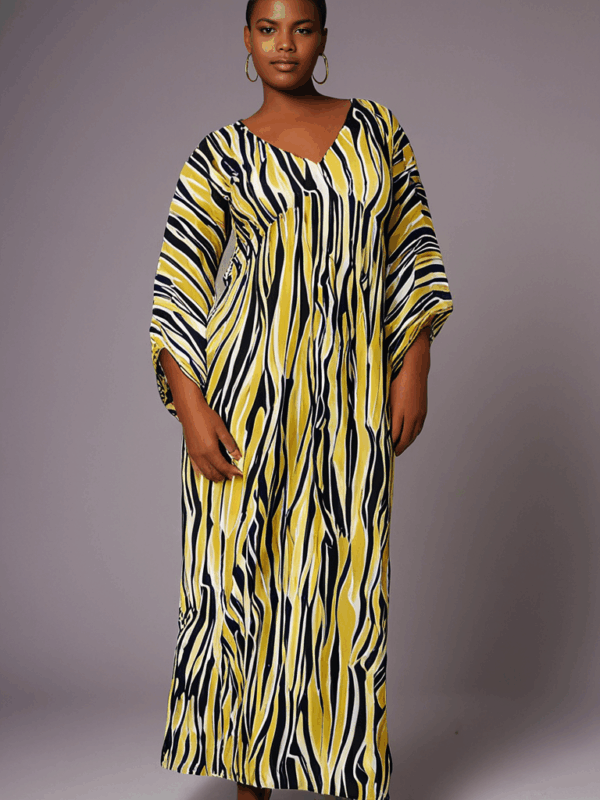 Farida Butterfly Kaftan – Bold Elegance with a Flattering Fit - Image 2