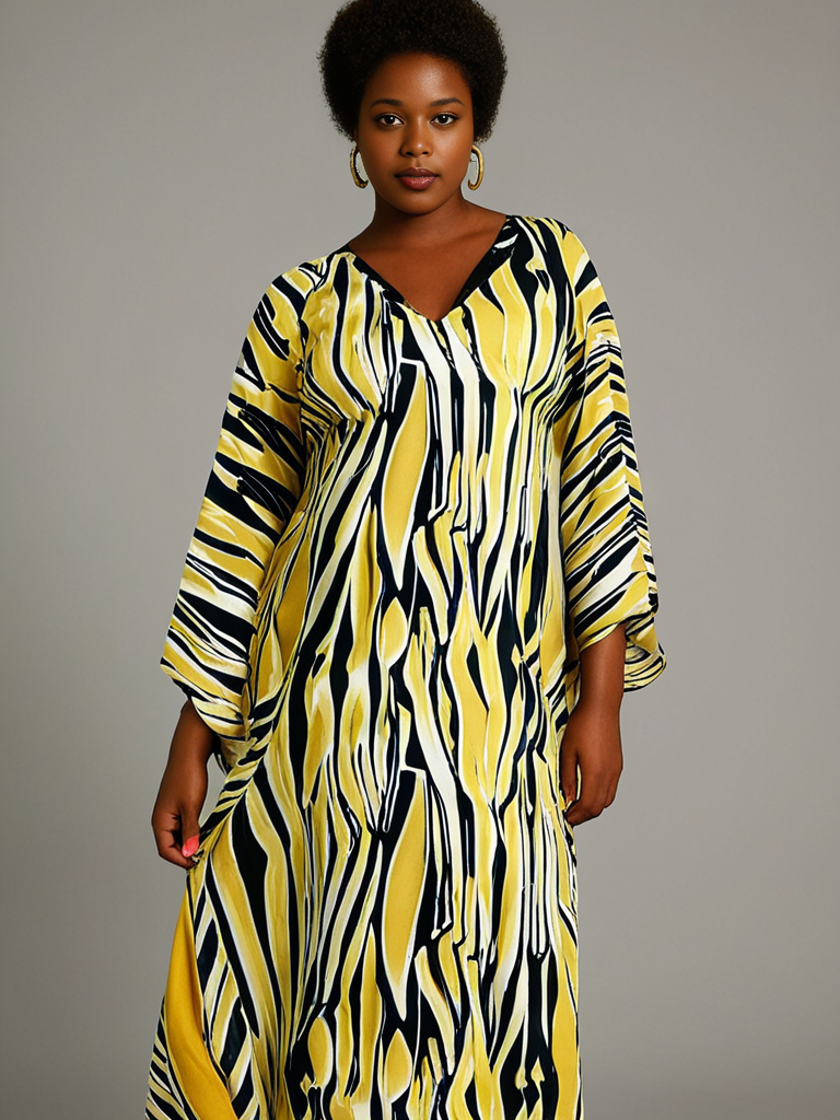 Farida Butterfly Kaftan – Bold Elegance with a Flattering Fit - Image 3