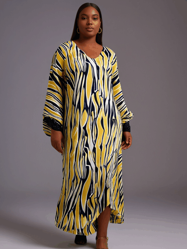 Farida Butterfly Kaftan – Bold Elegance with a Flattering Fit - Image 4