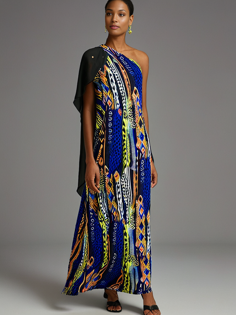 Celine Kaftan – One-Shoulder Elegance - Image 3
