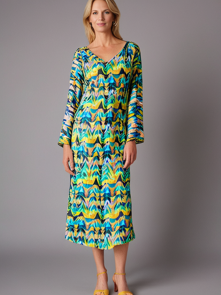 Farida Ombre Butterfly Kaftan – Effortless Elegance - Image 3