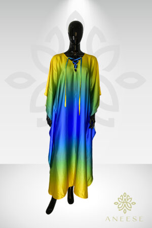 The Luna Kaftan – Yellow to Blue Gradient