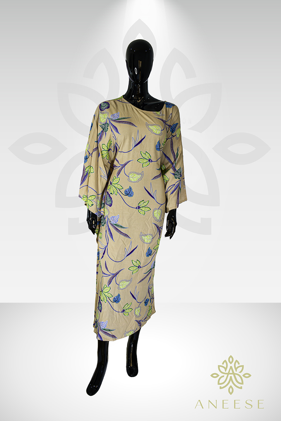 The Farida Kaftan – Beige Floral