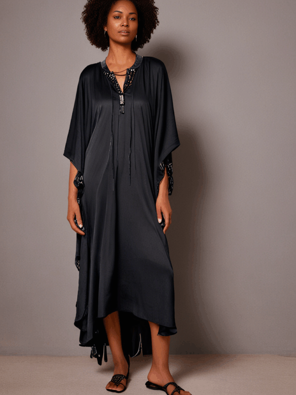 The Luna Kaftan – Black - Image 2