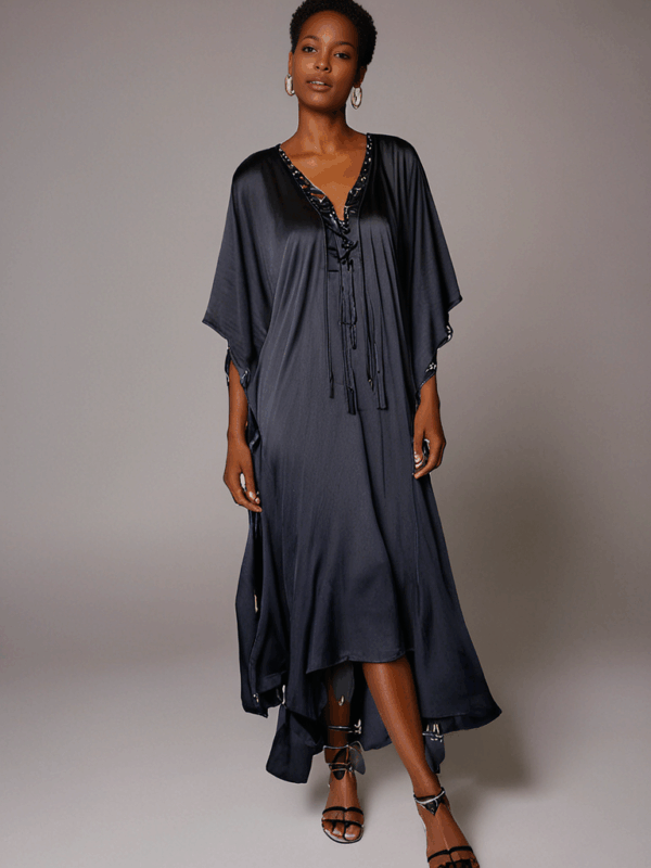 The Luna Kaftan – Black - Image 4
