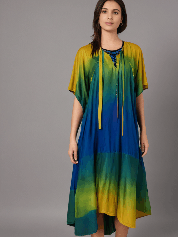 The Luna Kaftan – Yellow to Blue Gradient - Image 3