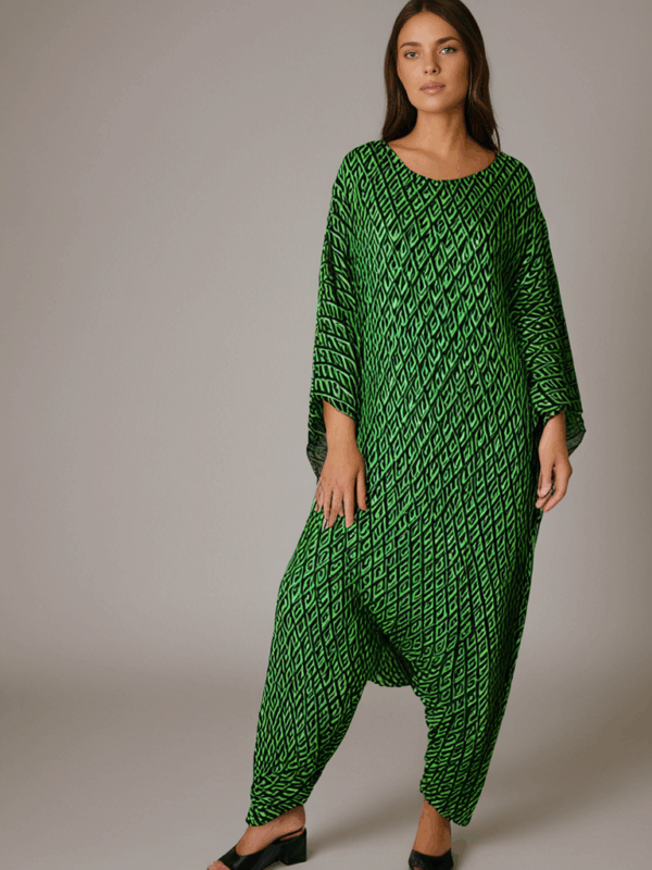 Aria Chic Satin Jumpsuit Kaftan – Effortless Elegance Meets Modern Glam - Image 2