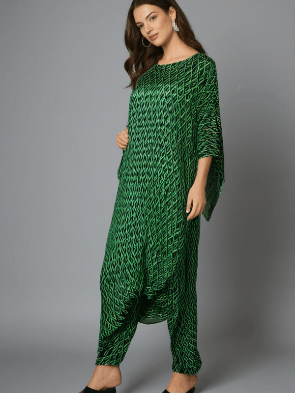 Aria Chic Satin Jumpsuit Kaftan – Effortless Elegance Meets Modern Glam - Image 3