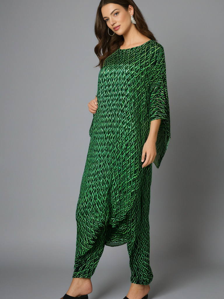 Aria Chic Satin Jumpsuit Kaftan – Effortless Elegance Meets Modern Glam - Image 3