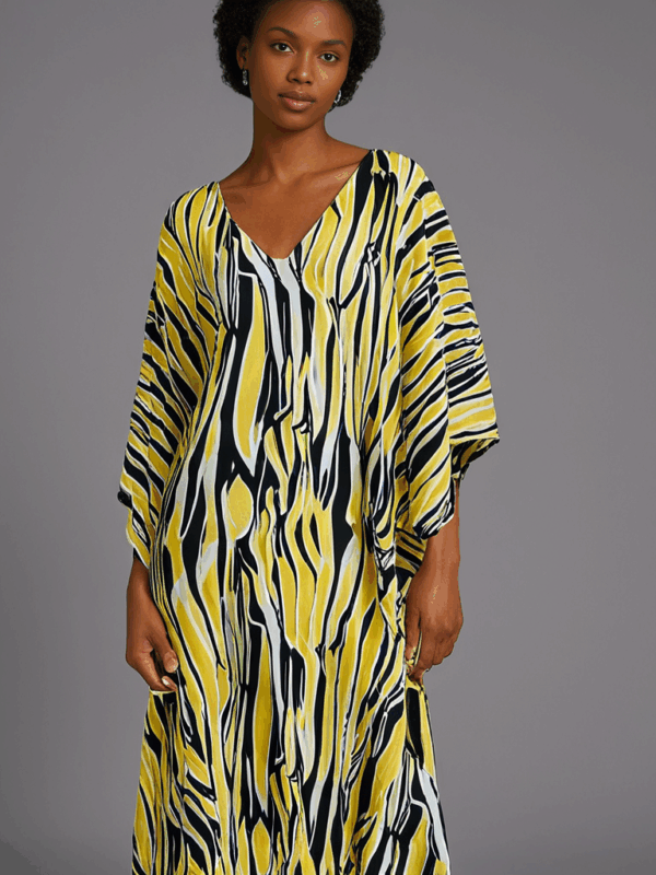 Farida Butterfly Kaftan – Bold Elegance with a Flattering Fit - Image 2