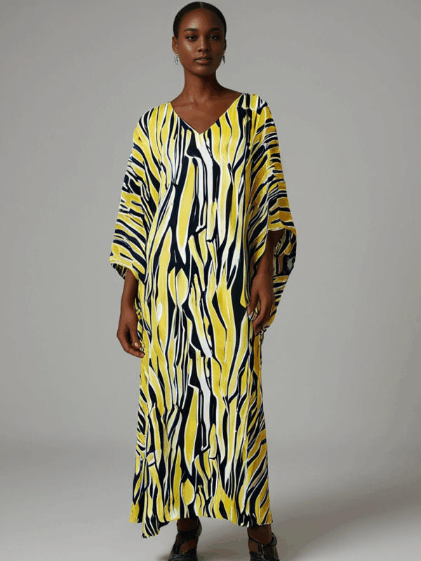 Farida Butterfly Kaftan – Bold Elegance with a Flattering Fit - Image 3