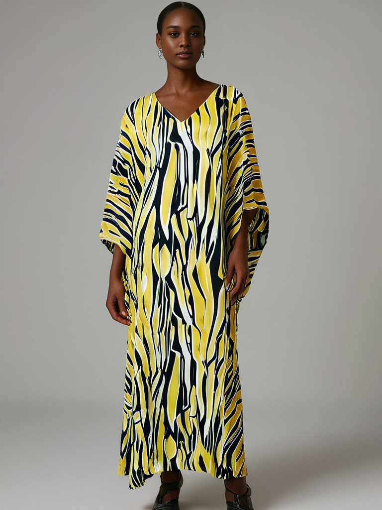 Farida Butterfly Kaftan – Bold Elegance with a Flattering Fit - Image 3