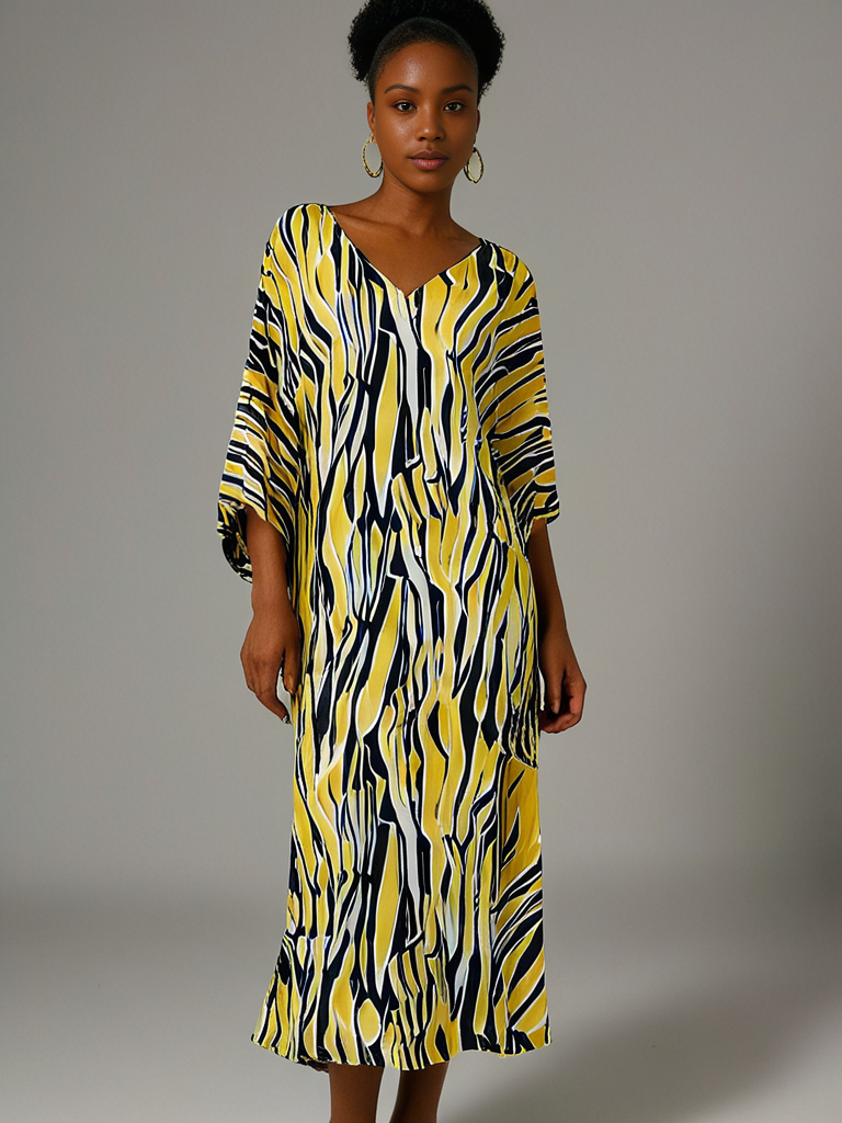 Farida Butterfly Kaftan – Bold Elegance with a Flattering Fit - Image 4